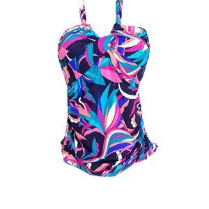 Leilani Floral Multicolor swimwear Top Sz 6